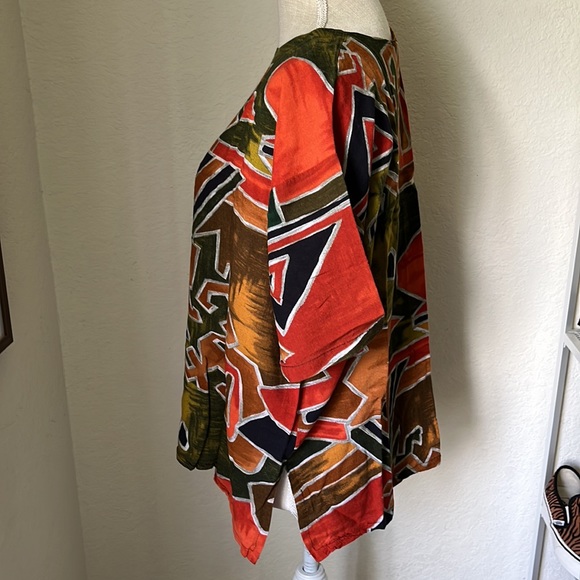 VINTAGE BLUE SKIES of FLORIDA Aztec Print XL Shirt - Picture 5 of 15